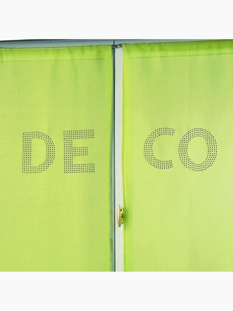 Coppia di tende trasparenti con strass “DECO” Verde chiaro - Kiabi