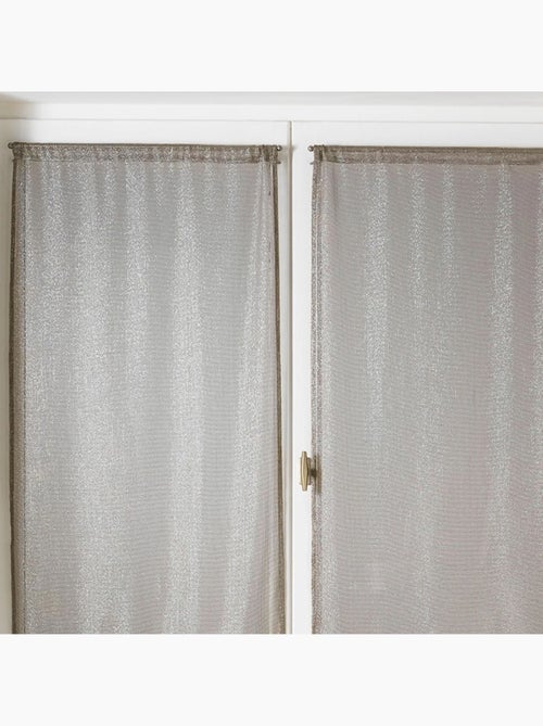 Coppia di tende trasparenti per finestre con effetto a maglia e fili in lurex - Kiabi
