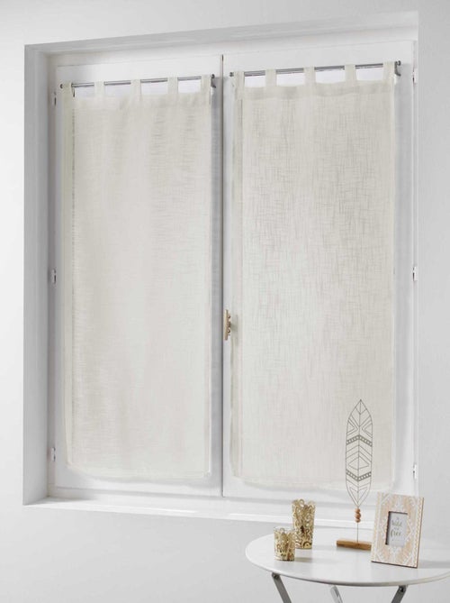 Coppia di tende velate effetto lino - Kiabi