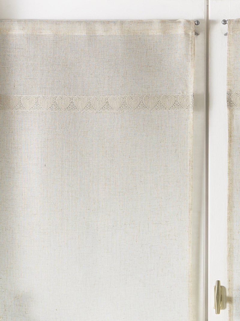 Coppia di velette alte in macramè "a cuore" Legno naturale - Kiabi