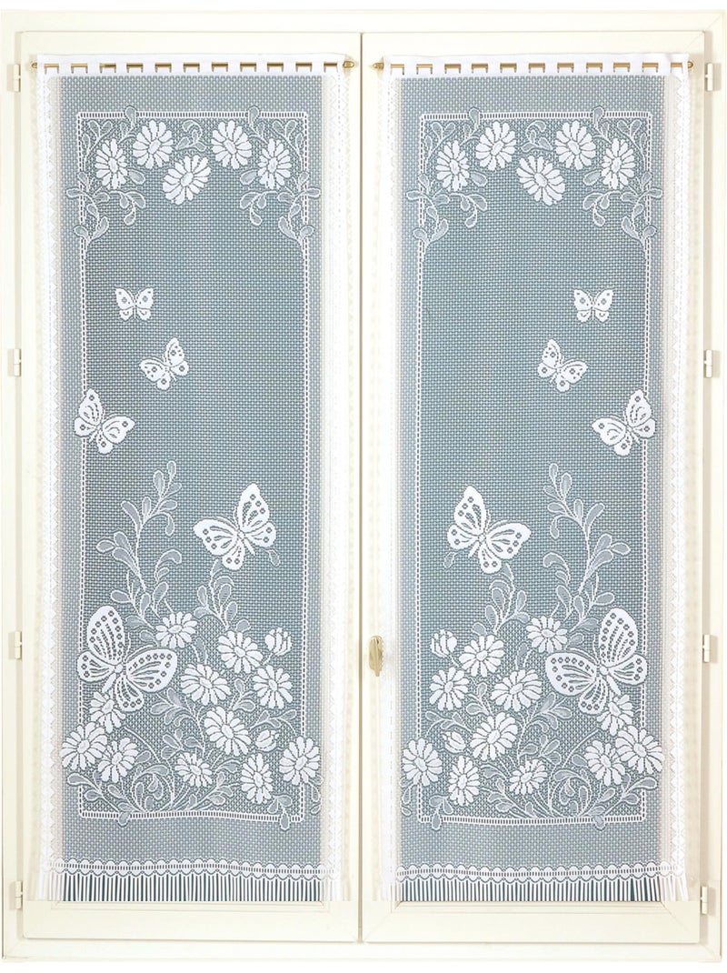Coppia di vetri con bordi smerlati e decorati a farfalla Verde - Kiabi
