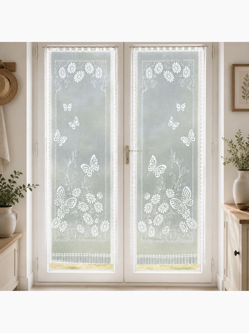 Coppia di vetri con bordi smerlati e decorati a farfalla Verde - Kiabi