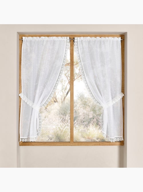 Coppia di vetri decorativi con finitura in macramè - Kiabi Coppia di vetri decorativi con finitura in macramè - Kiabi