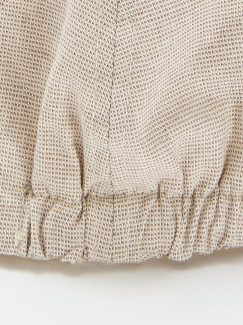 Coppola in cotone e lino Beige - Kiabi
