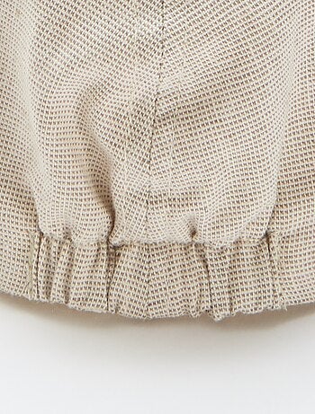 Coppola in cotone e lino tinta unita