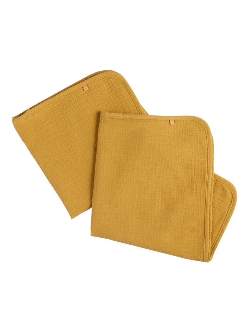 Copricoprifasciatoio 52x68x6cm e Fasce in cotone - SAUTHON Giallo senape - Kiabi