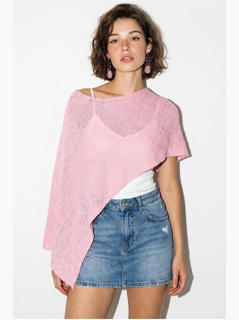 Copricostume da spiaggia in maglia con cut-out da donna lucci Rosa - Kiabi
