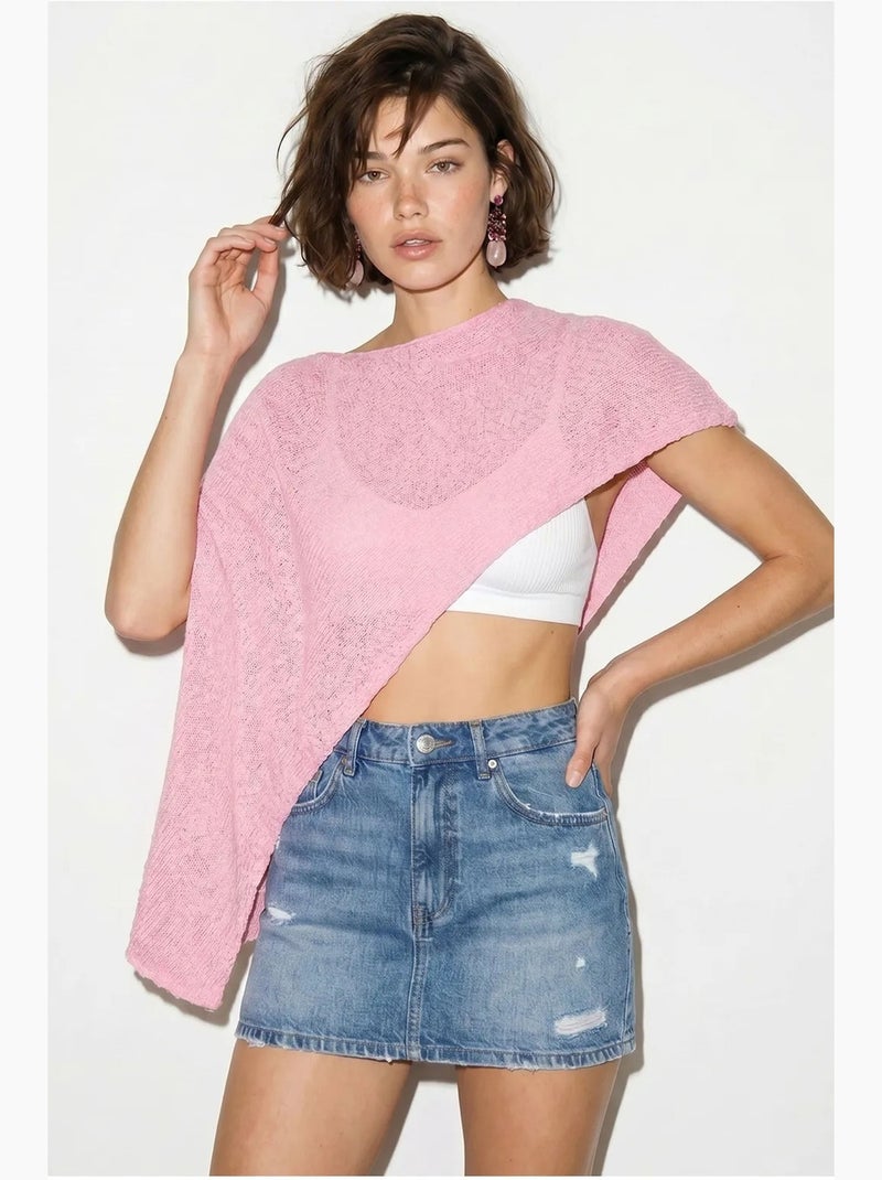 Copricostume da spiaggia in maglia con cut-out da donna lucci Rosa - Kiabi