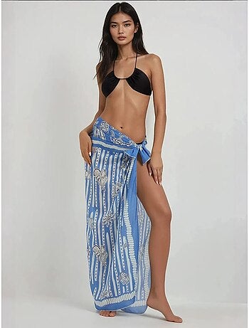 Copricostume maxi da spiaggia stampato