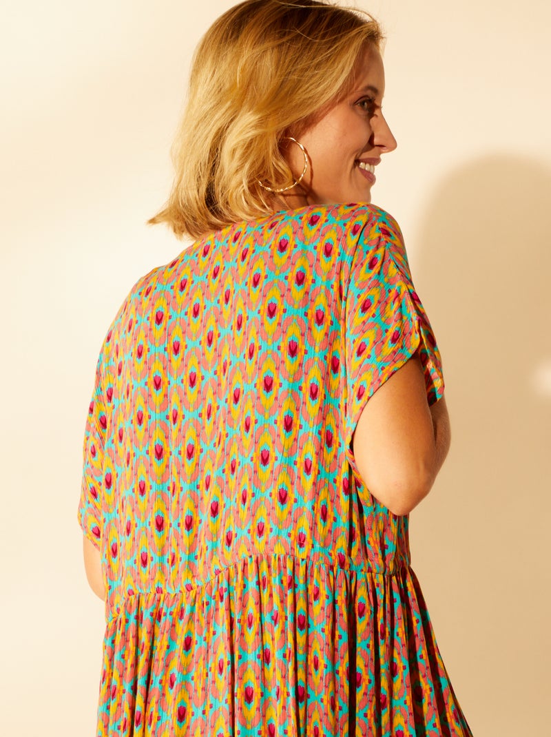 Copricostume stile kimono stampato ARANCIONE - Kiabi