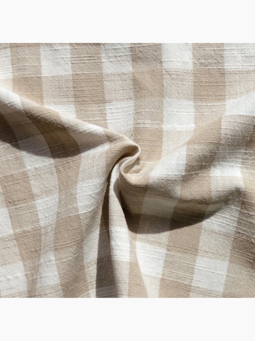 Copricuscino 100% cotone double-face a righe e percalle LOURMARIN - Kiabi Copricuscino 100% cotone double-face a righe e percalle LOURMARIN - Kiabi