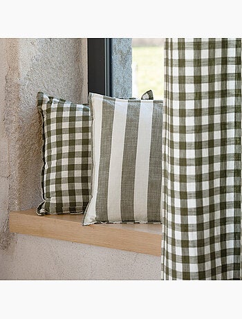 Copricuscino 100% cotone righe e percalle LOURMARIN