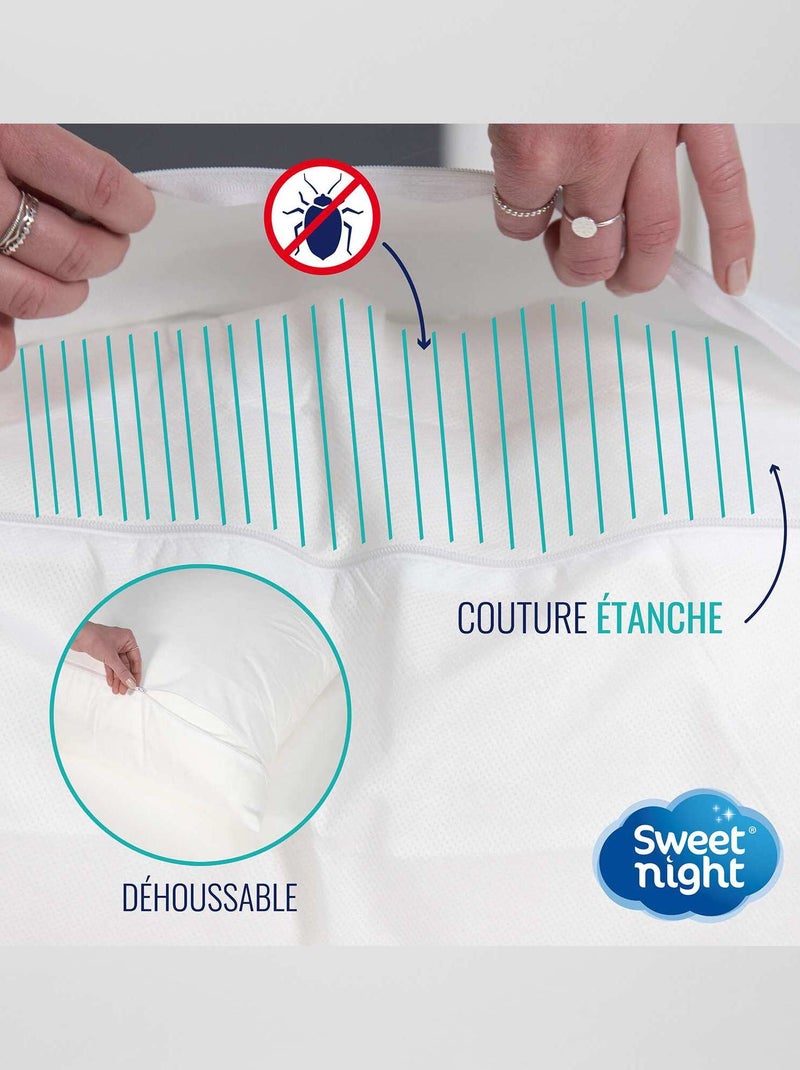 Copricuscino anti cimice da letto bianco - Kiabi