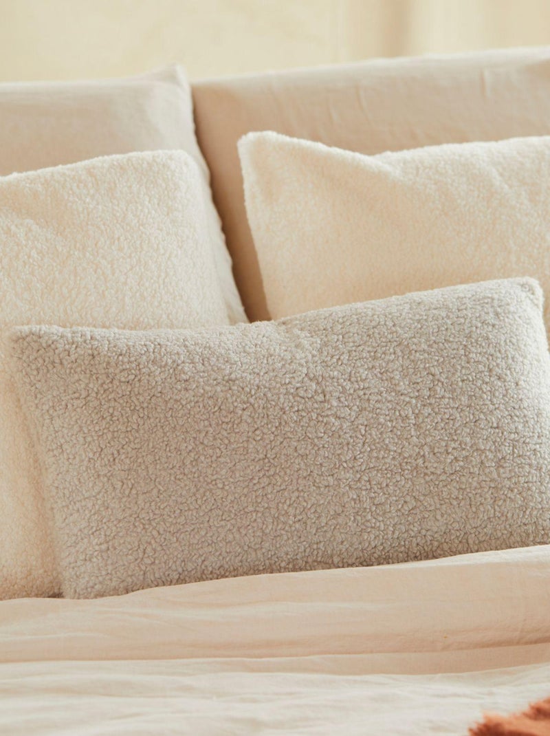 Copricuscino Bouclette Ecru - Kiabi