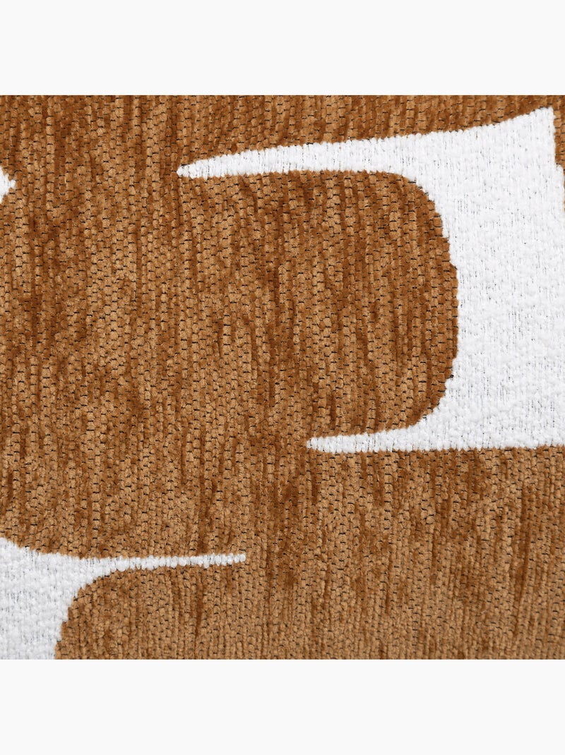 Copricuscino in ciniglia di design Terracotta - Kiabi