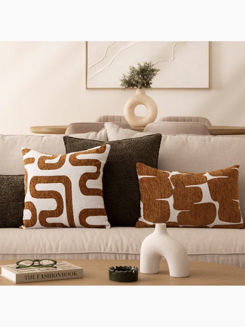 Copricuscino in ciniglia di design - Kiabi