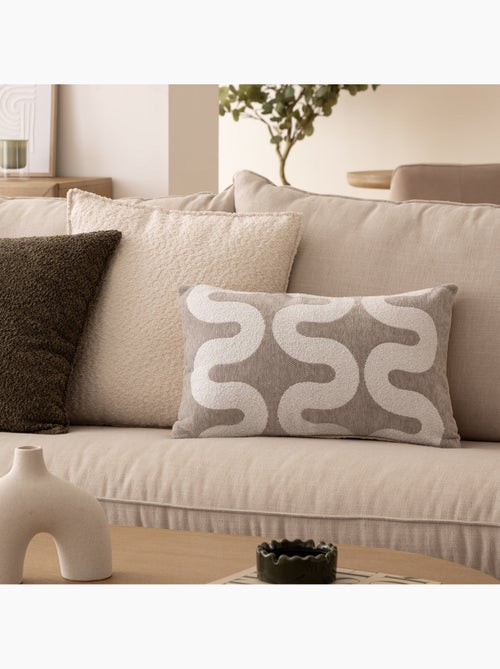 Copricuscino in ciniglia di design - Kiabi