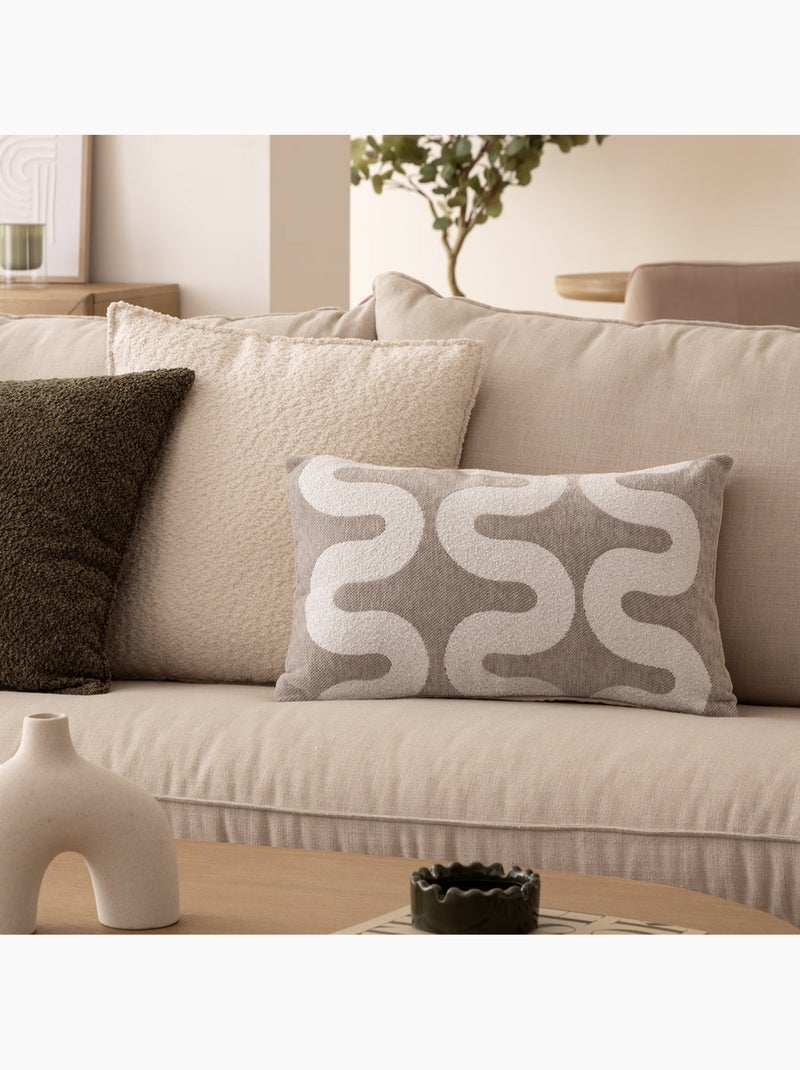 Copricuscino in ciniglia di design Verderame - Kiabi