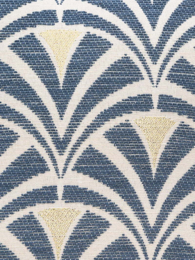 Copricuscino in ciniglia geometrica Blu - Kiabi