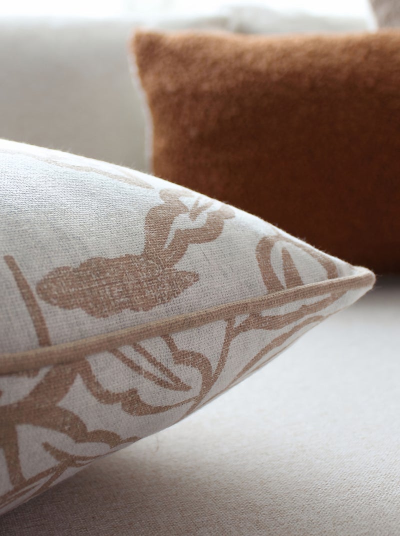 Copricuscino in cotone riciclato Chambray Beige - Kiabi