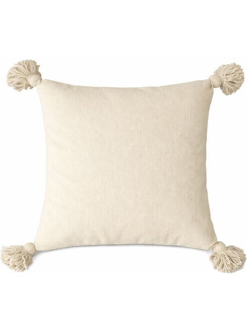 Copricuscino in lana con nappe - Kiabi