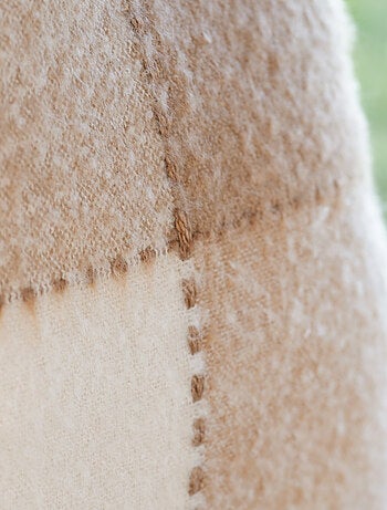 Copricuscino in mohair a quadri