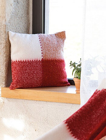 Copricuscino in mohair a quadri