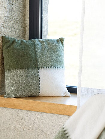 Copricuscino in mohair a quadri