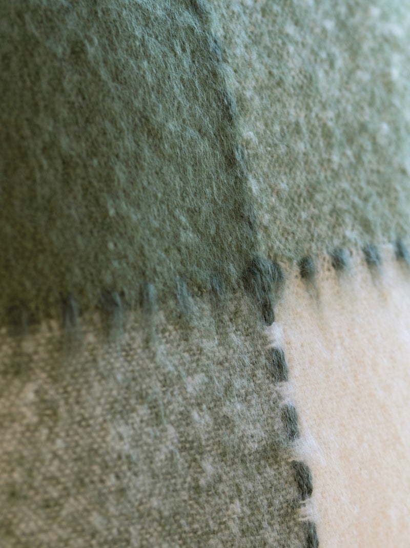 Copricuscino in mohair a quadri Cachi - Kiabi