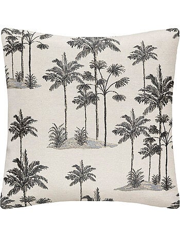 Copricuscino palm bianco e nero 40x40cm
