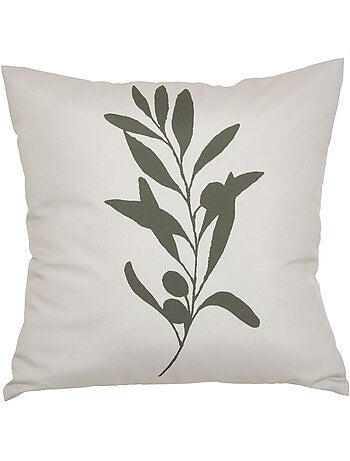 Copricuscino per esterni tileo 40x40cm con motivo a foglie beige e verde