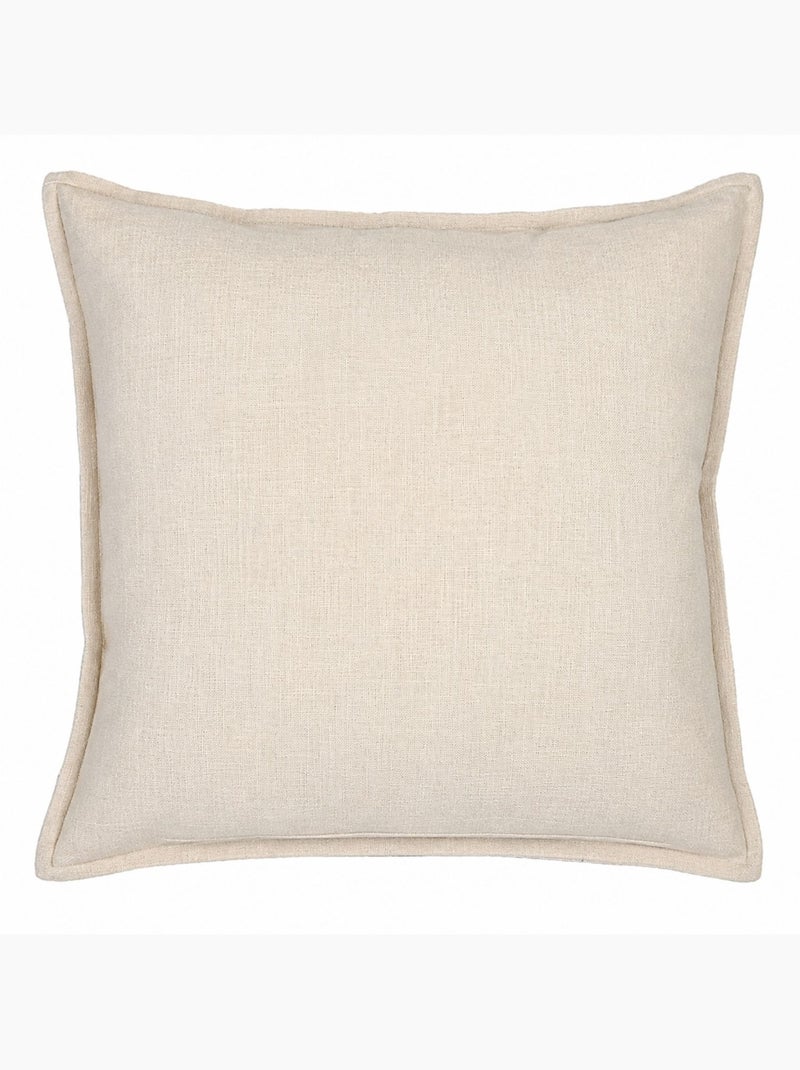 Copricuscino reversibile in cotone a righe intrecciate Beige - Kiabi