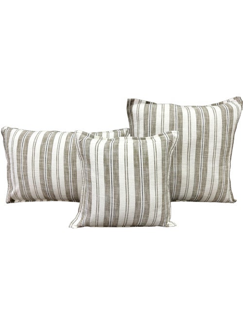 Copricuscino reversibile in cotone fiammato a righe double-face - Kiabi