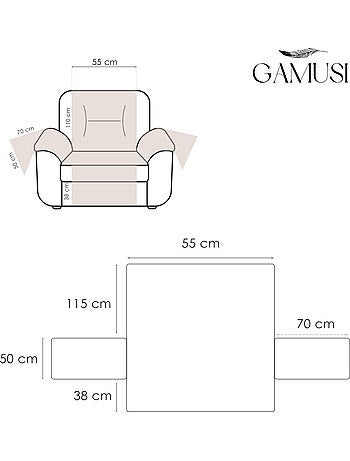 Copridivano 1 posto, con elastico regolabile - Gamusi.
