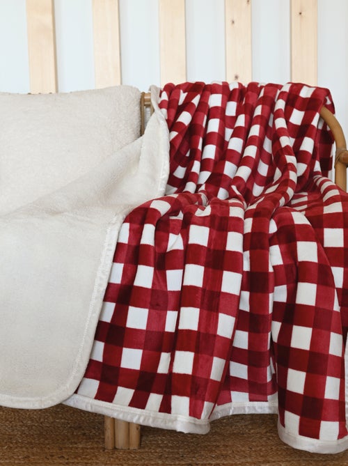 Copridivano e copriletto in pile gingham - Kiabi