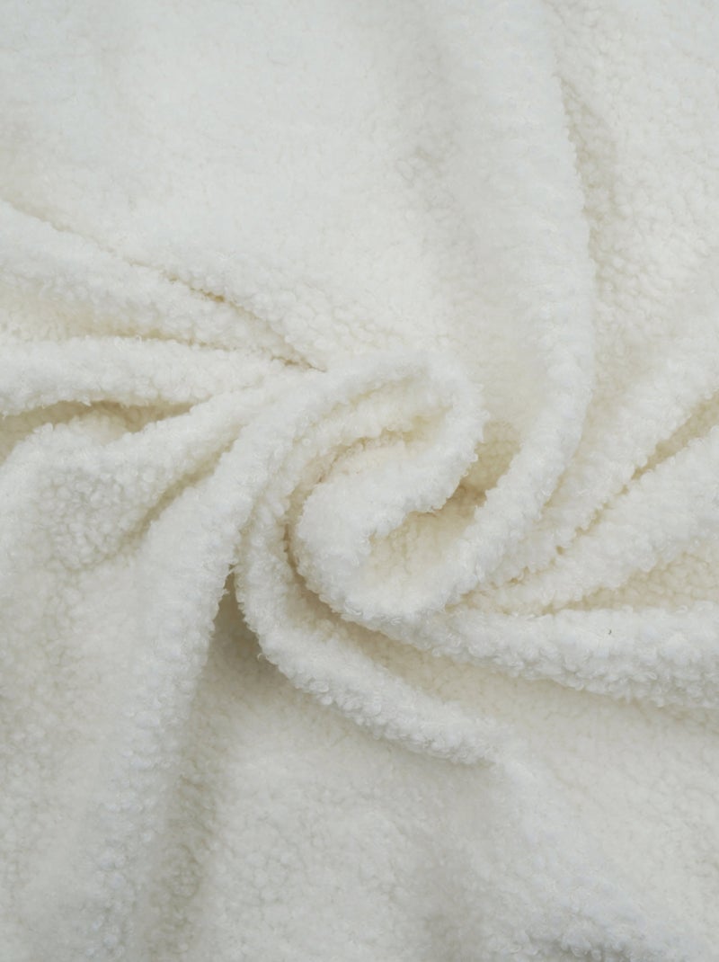 Copridivano elasticizzato Bouclette Beige conchiglia - Kiabi
