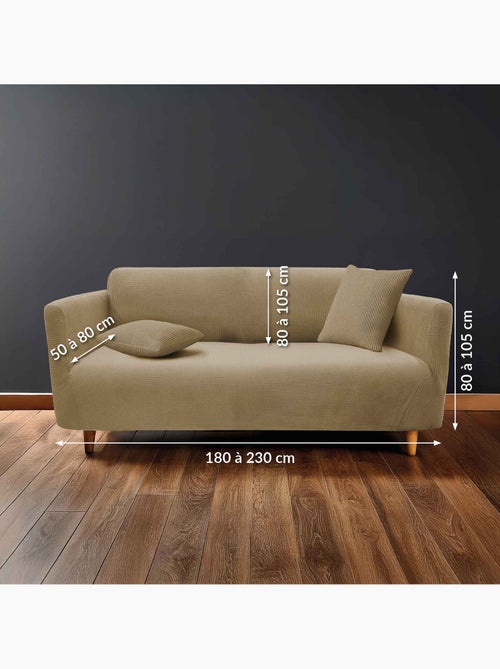 Copridivano elasticizzato in rilievo per divano a 3 posti - Kiabi