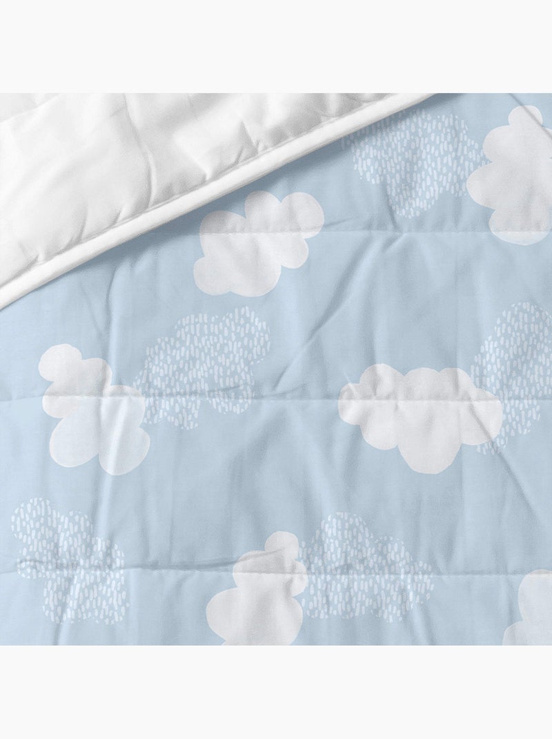Copriletto Clouds "Happyfriday" Blu - Kiabi