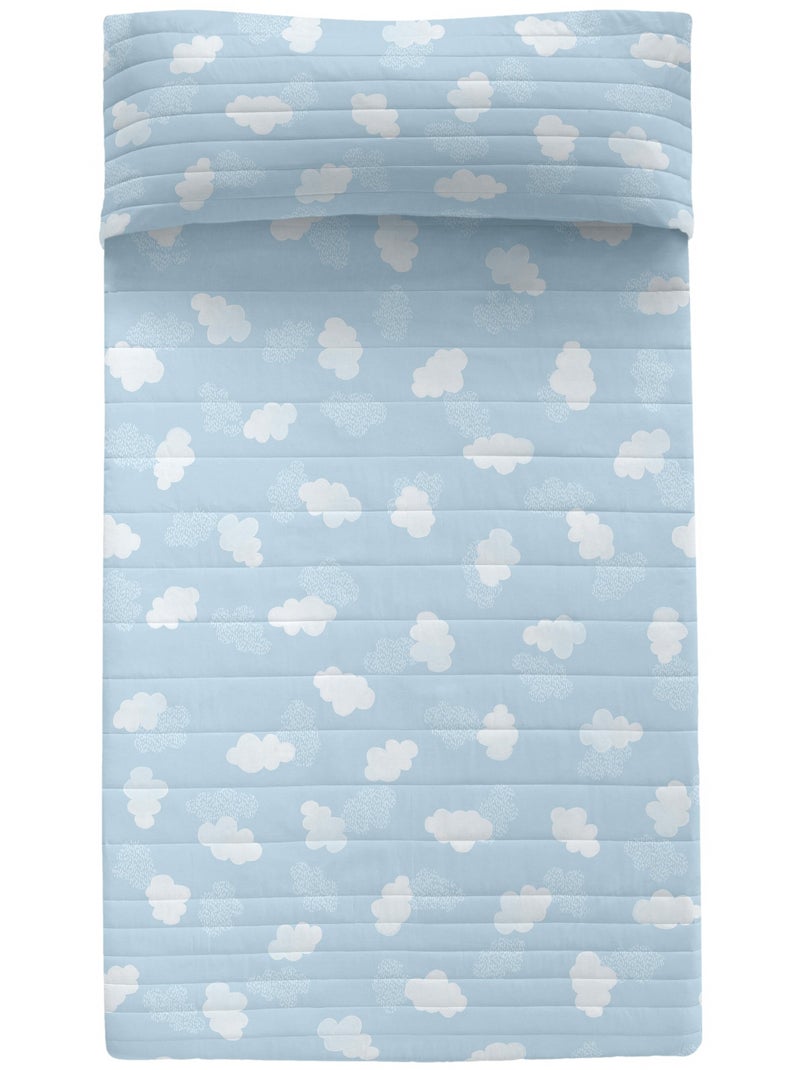 Copriletto Clouds "Happyfriday" Blu - Kiabi