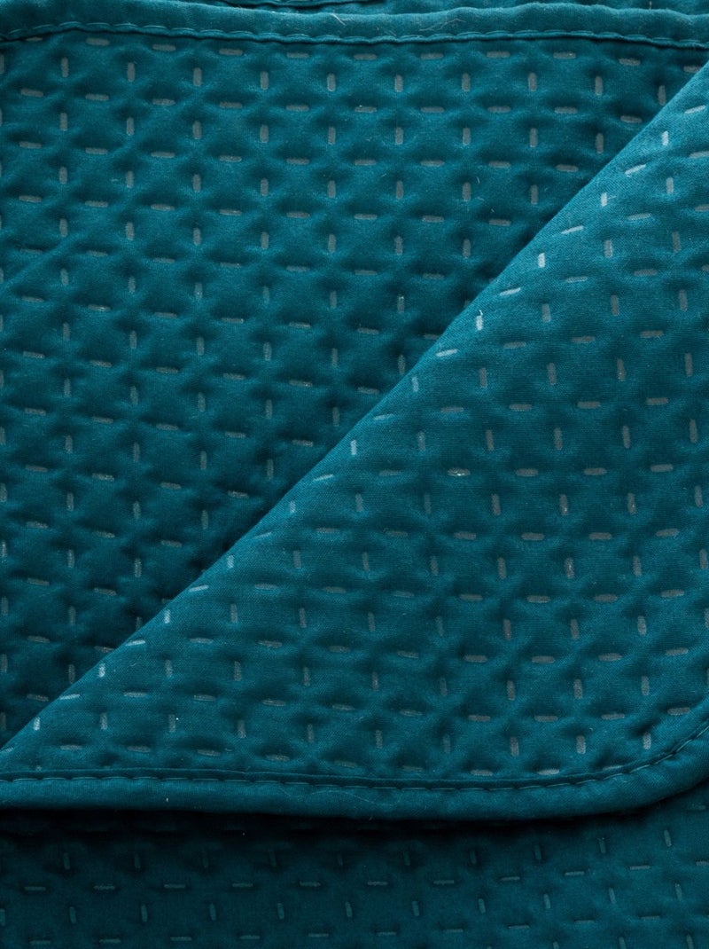 Copriletto con 2 federe coordinate Blu pavone - Kiabi