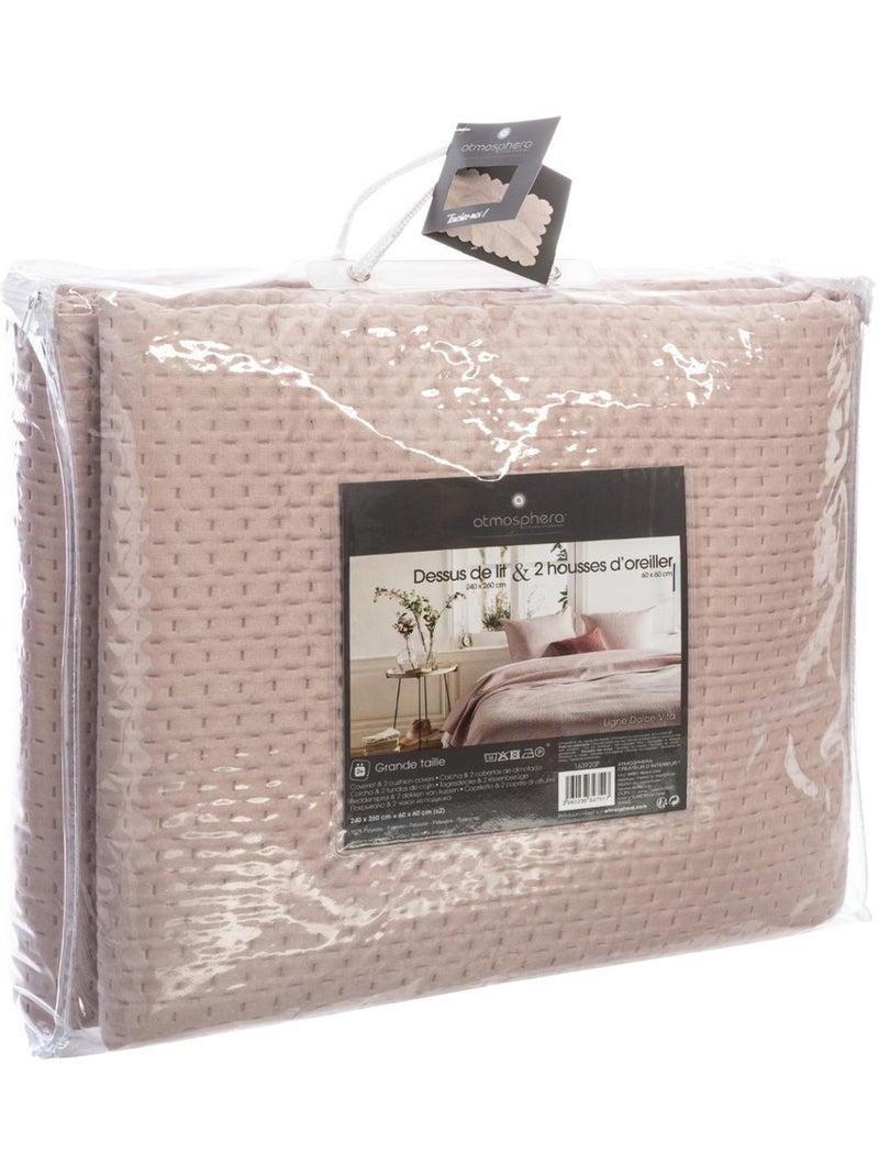 Copriletto con 2 federe coordinate Rosa - Kiabi