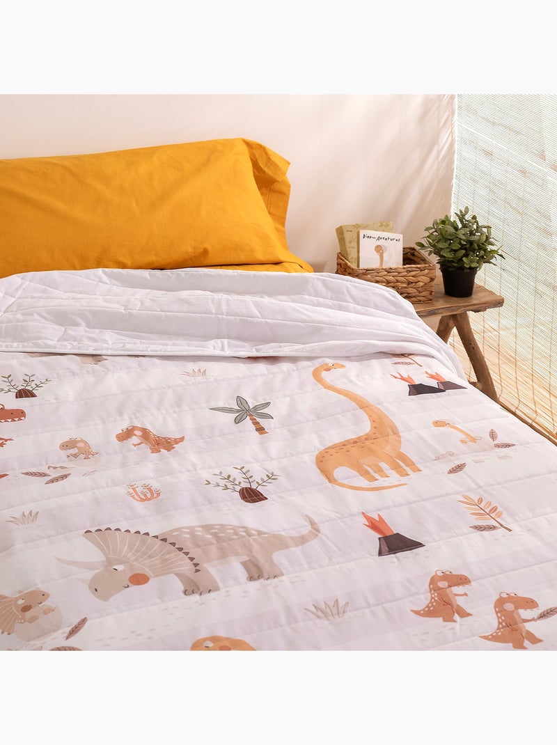 Copriletto Dino family "Happyfriday" Multicolore - Kiabi