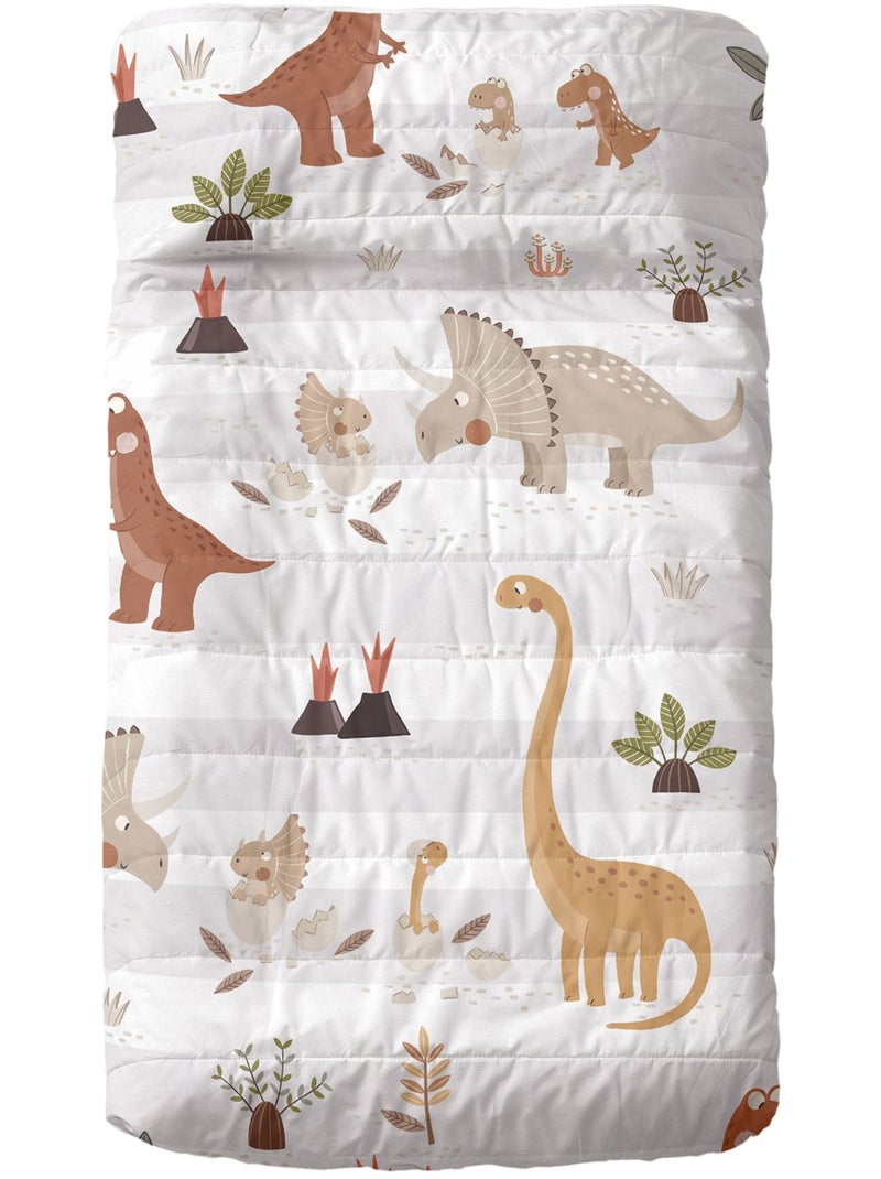 Copriletto Dino family "Happyfriday" Multicolore - Kiabi