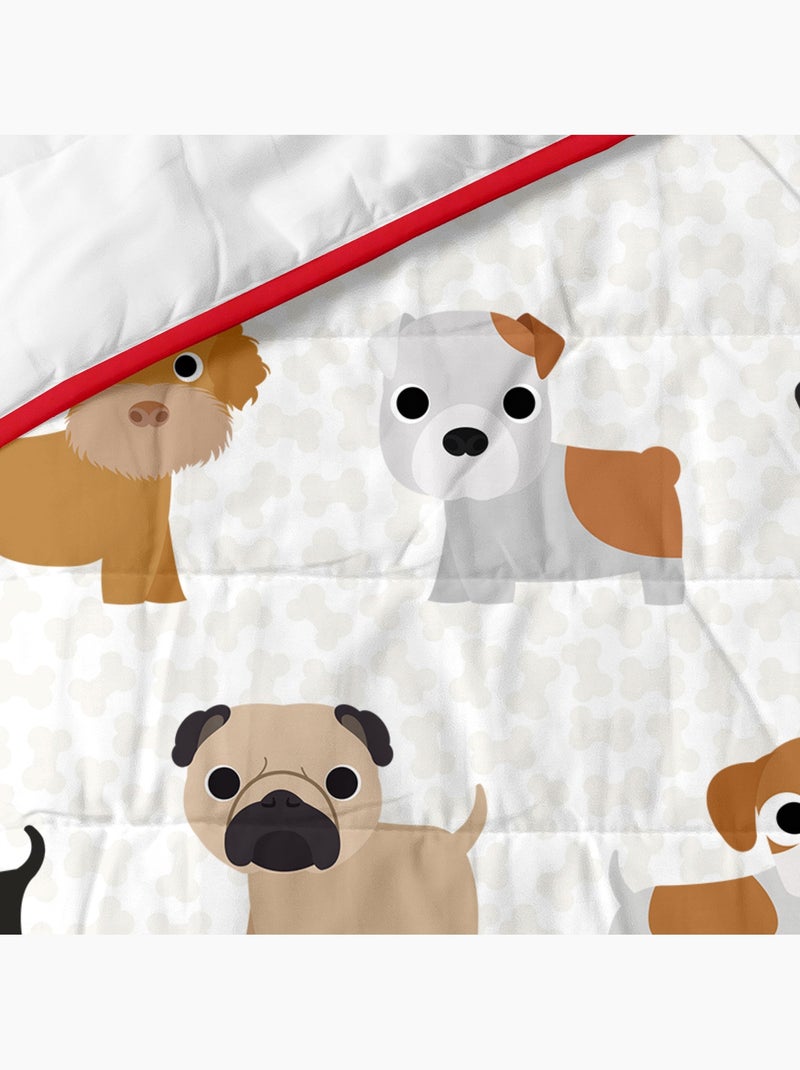Copriletto Dogs "Happyfriday" Bianco - Kiabi