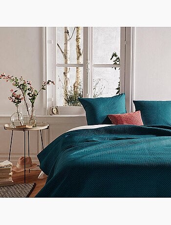 Copriletto dolce a 2 strati blu 260x240cm