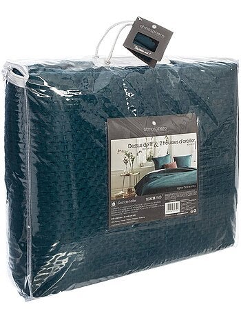 Copriletto dolce a 2 strati blu 260x240cm