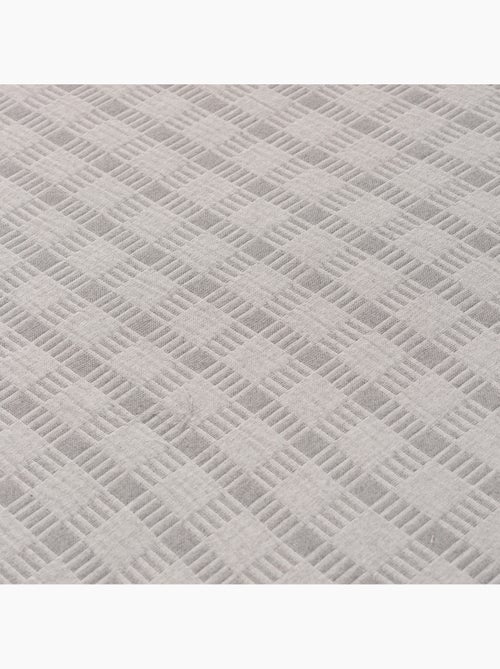 Copriletto in cotone con design a quadri in rilievo, tessuto testurizzato. - Kiabi