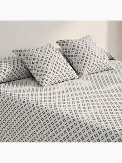 Copriletto in cotone con design geometrico in rilievo, tessuto testurizzato. - Kiabi