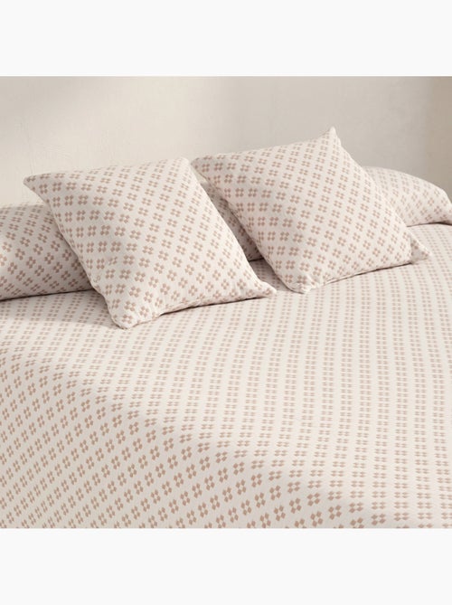 Copriletto in cotone con design geometrico in rilievo, tessuto testurizzato. - Kiabi