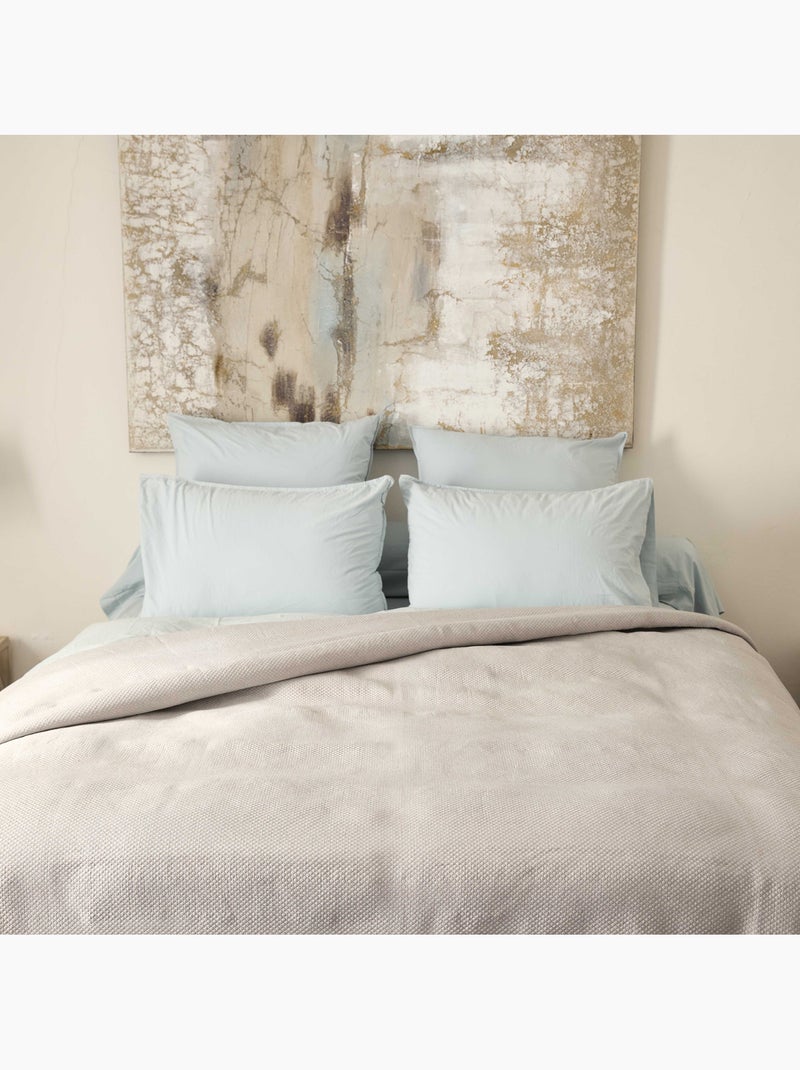 Copriletto in policotone jacquard di grande spessore Beige conchiglia - Kiabi